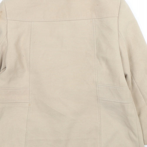 BHS Womens Beige   Overcoat Coat Size 12  Button