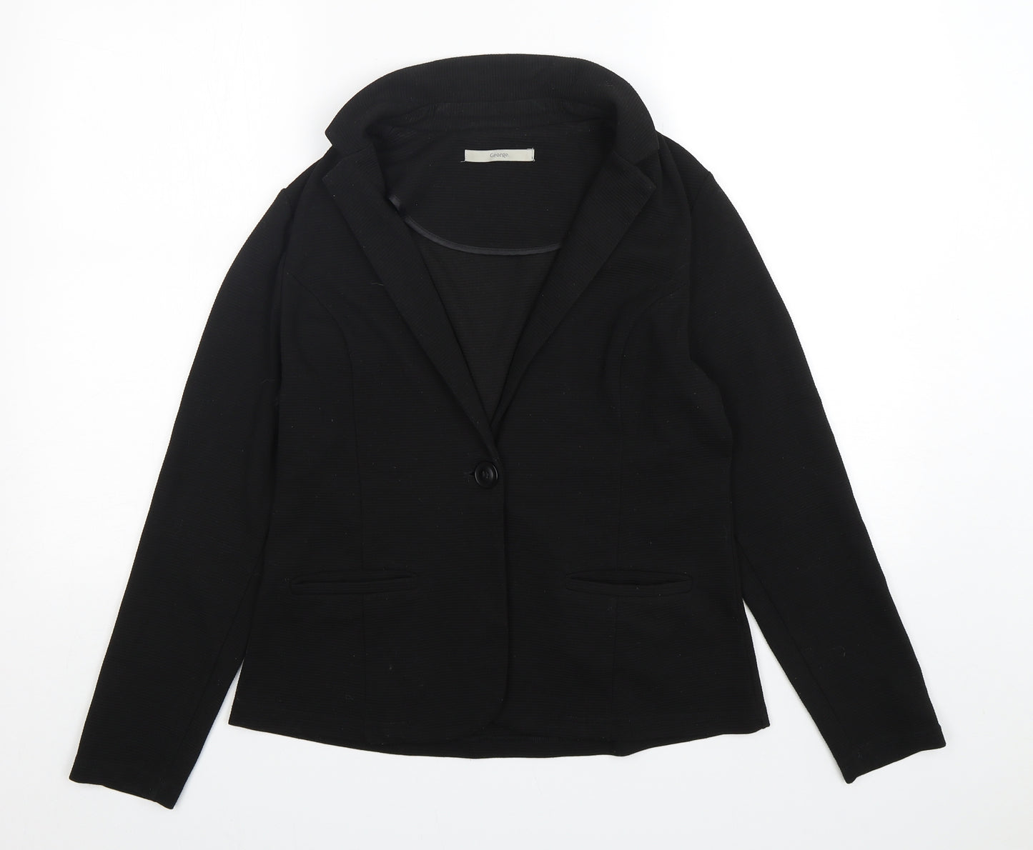 George Womens Black   Jacket Blazer Size 12  Button