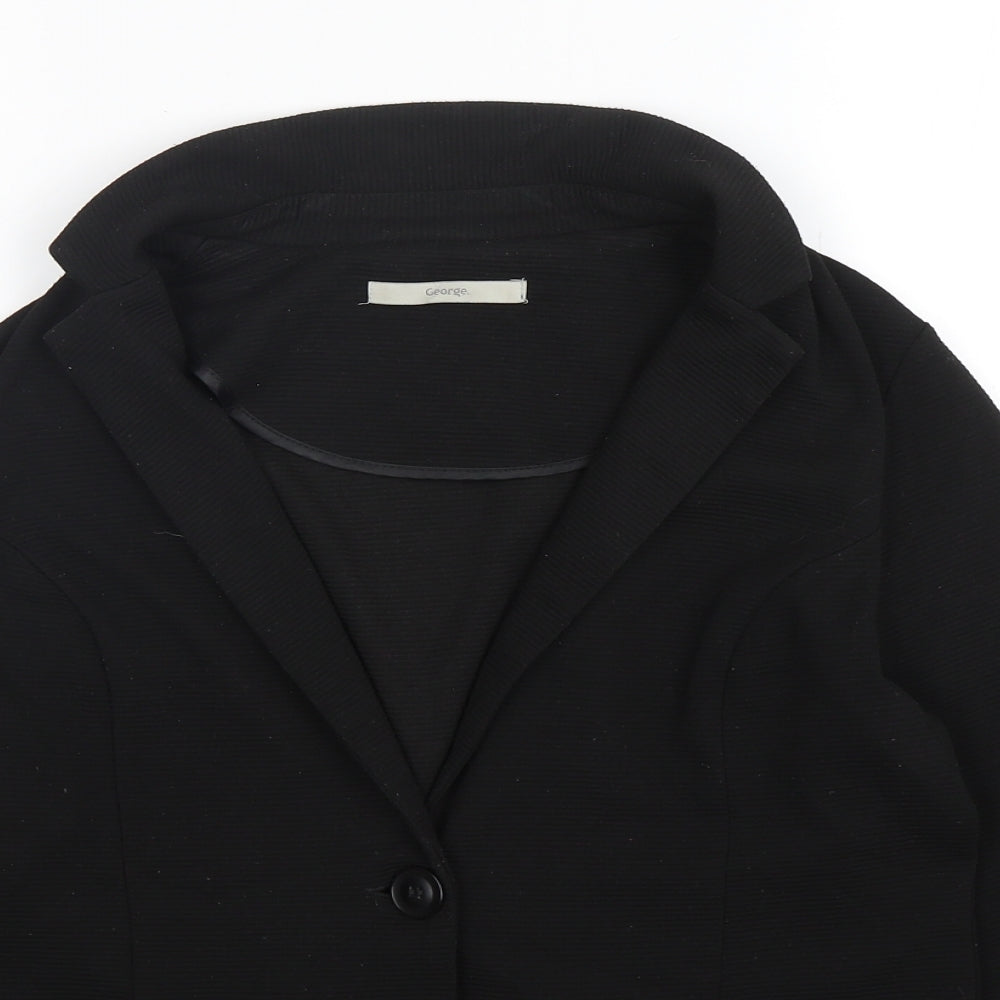 George Womens Black   Jacket Blazer Size 12  Button