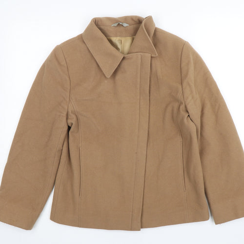 Marks and Spencer Womens Brown   Jacket  Size 12  Button