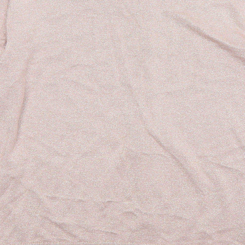 Marks and Spencer Womens Pink Round Neck  Modal Cardigan Jumper Size 18