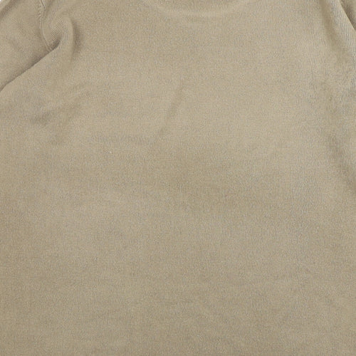Chaemance Womens Green Round Neck  Acrylic Pullover Jumper Size 18