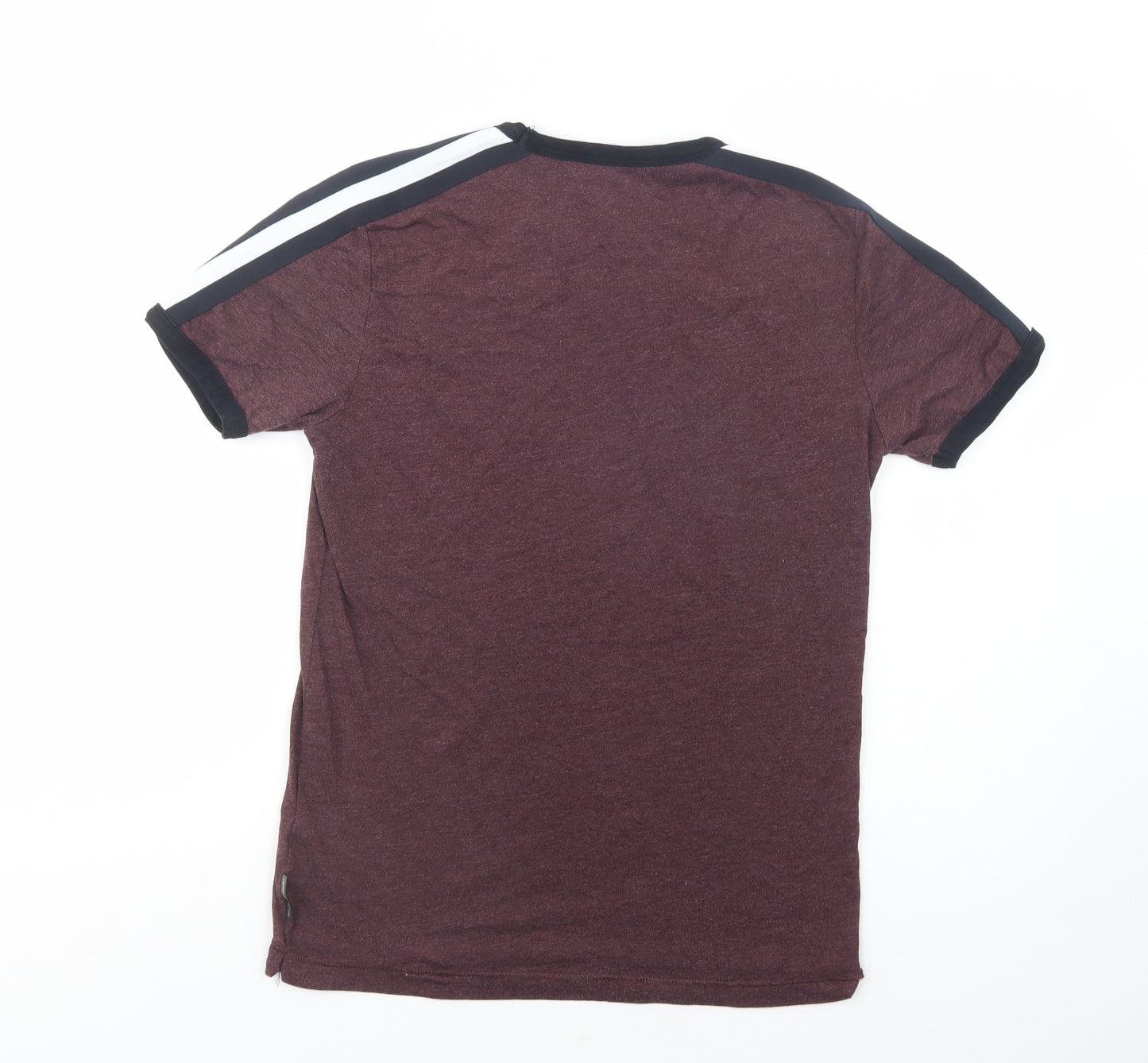 French Connection Mens Purple  Cotton  T-Shirt Size S Crew Neck