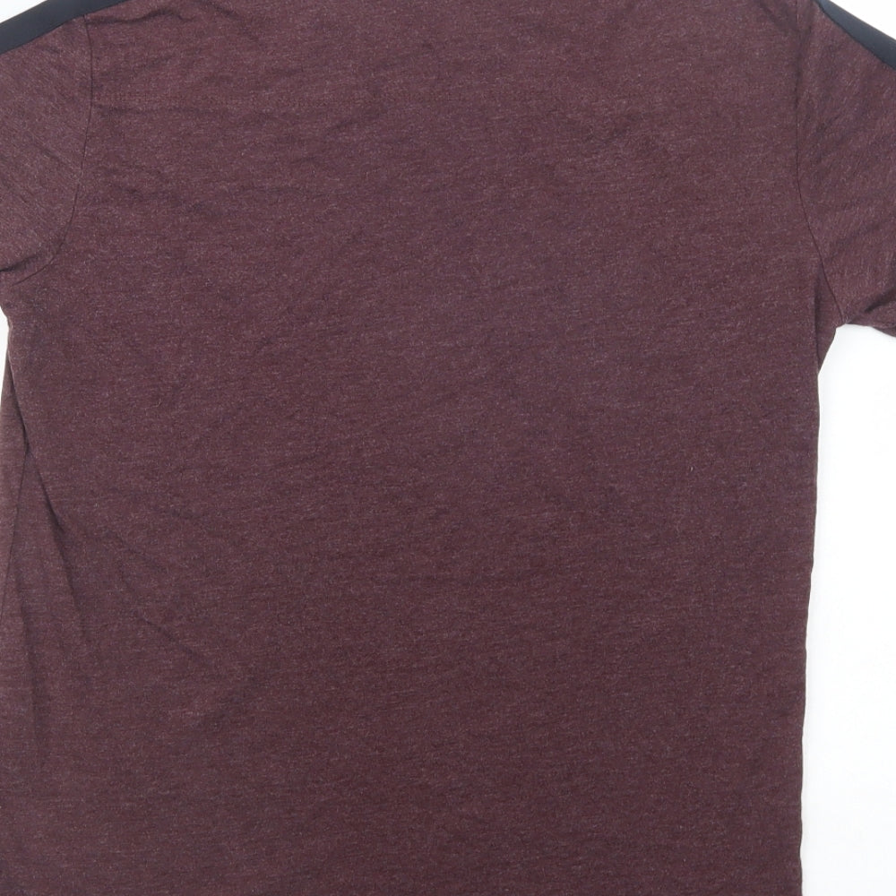 French Connection Mens Purple  Cotton  T-Shirt Size S Crew Neck