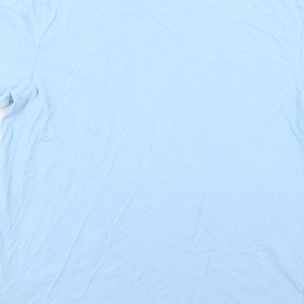 JACK & JONES Mens Blue  Cotton  T-Shirt Size S Crew Neck
