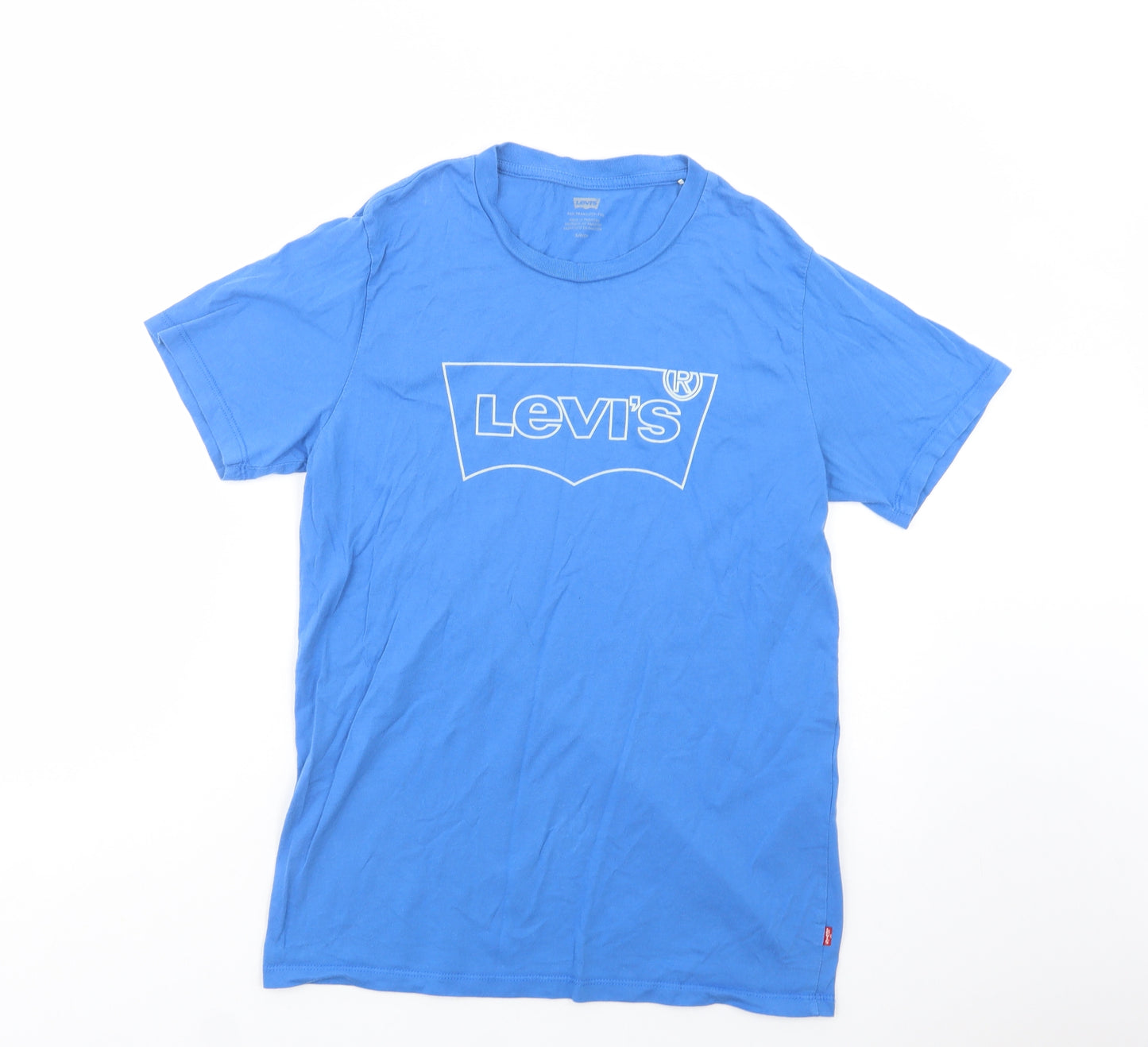 Levi's Mens Blue  Cotton  T-Shirt Size S Crew Neck