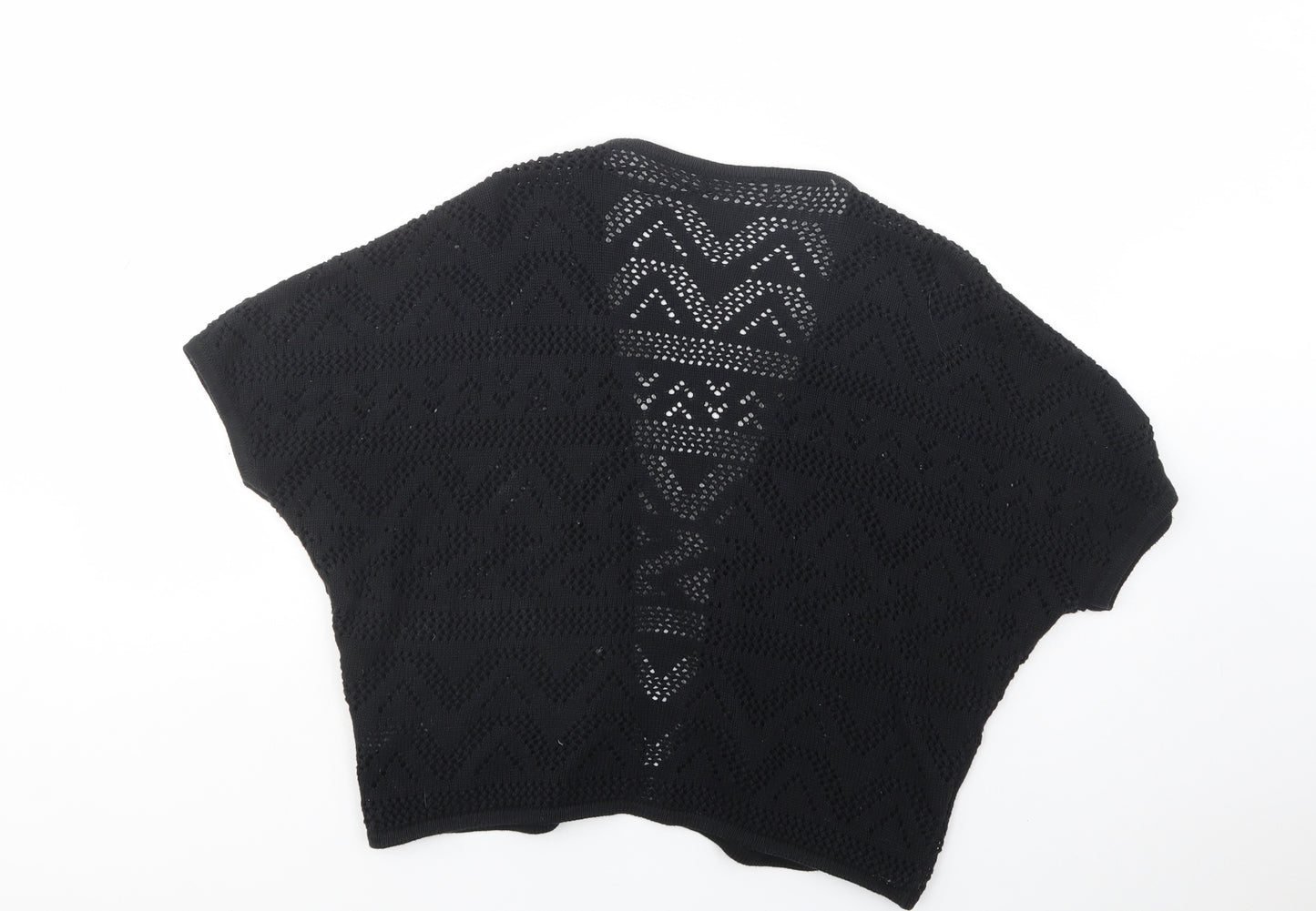 George Womens Black V-Neck  Cotton Cardigan Jumper Size 14