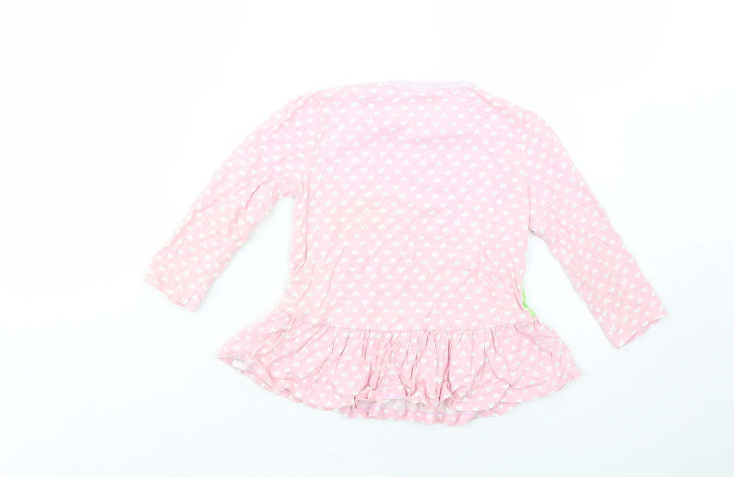 George Girls Pink Geometric Cotton Pullover T-Shirt Size 3-4 Years Crew Neck Pullover - Peppa Pig