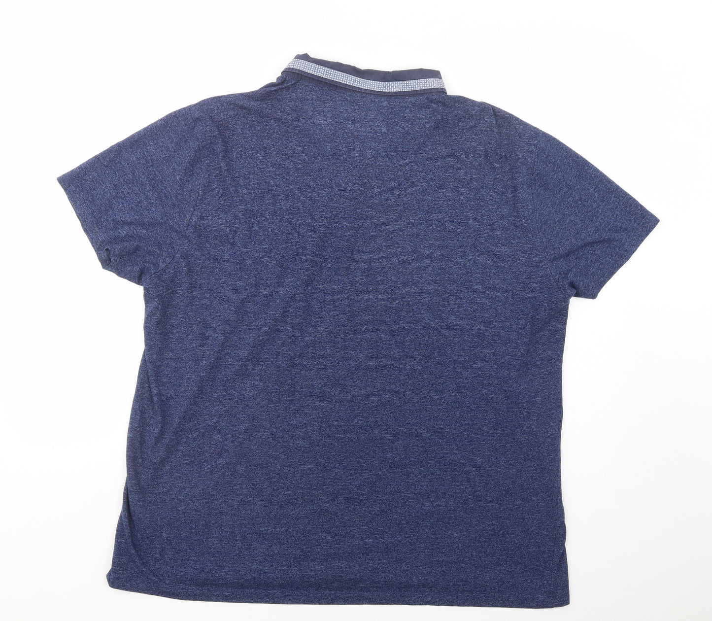 Cedarwood State Mens Blue  Cotton  Polo Size 2XL Collared Button