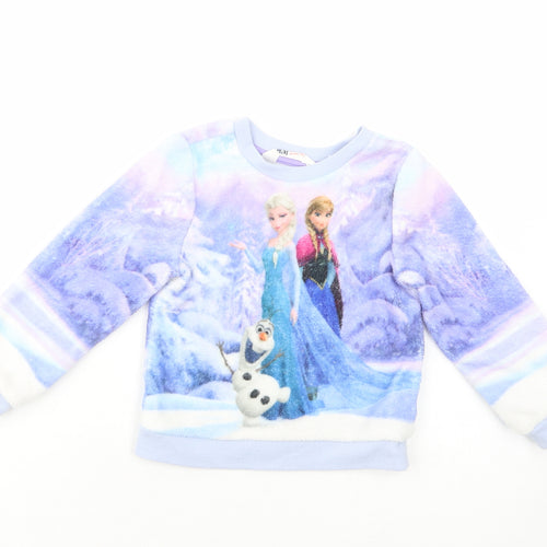 H&M Girls Purple  Polyester Pullover Sweatshirt Size 2-3 Years  Pullover - Frozen