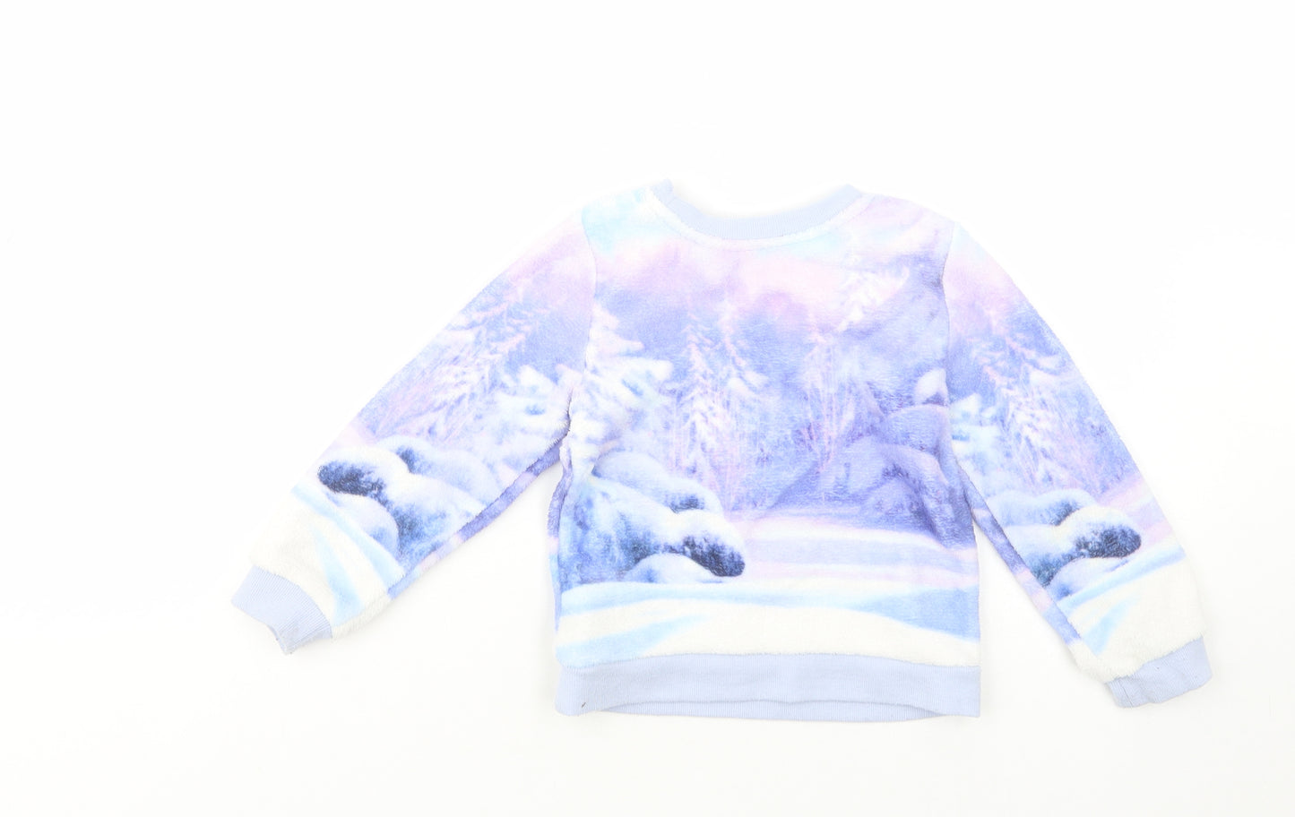 H&M Girls Purple  Polyester Pullover Sweatshirt Size 2-3 Years  Pullover - Frozen