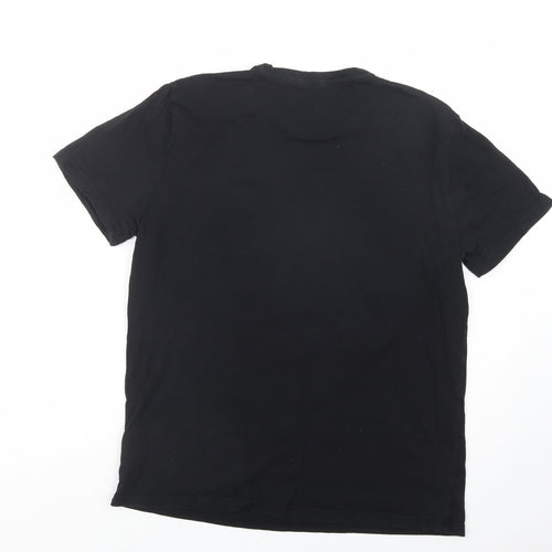 Pep & Co Mens Black  Cotton  T-Shirt Size L Crew Neck  - Halloween Ghost