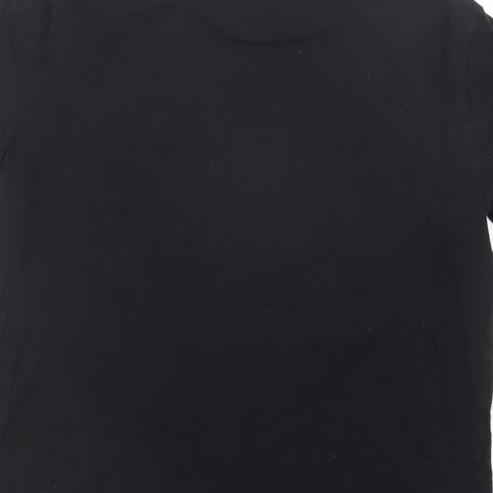 Pep & Co Mens Black  Cotton  T-Shirt Size L Crew Neck  - Halloween Ghost