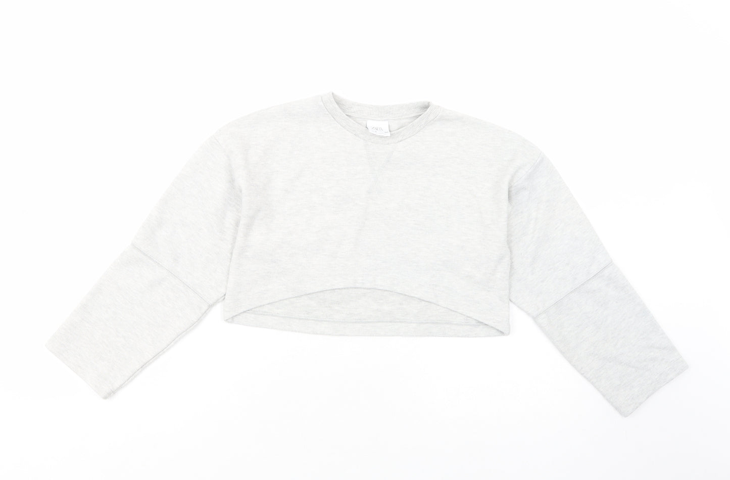 Zara Girls Grey  Cotton Pullover Sweatshirt Size 9 Years  Pullover