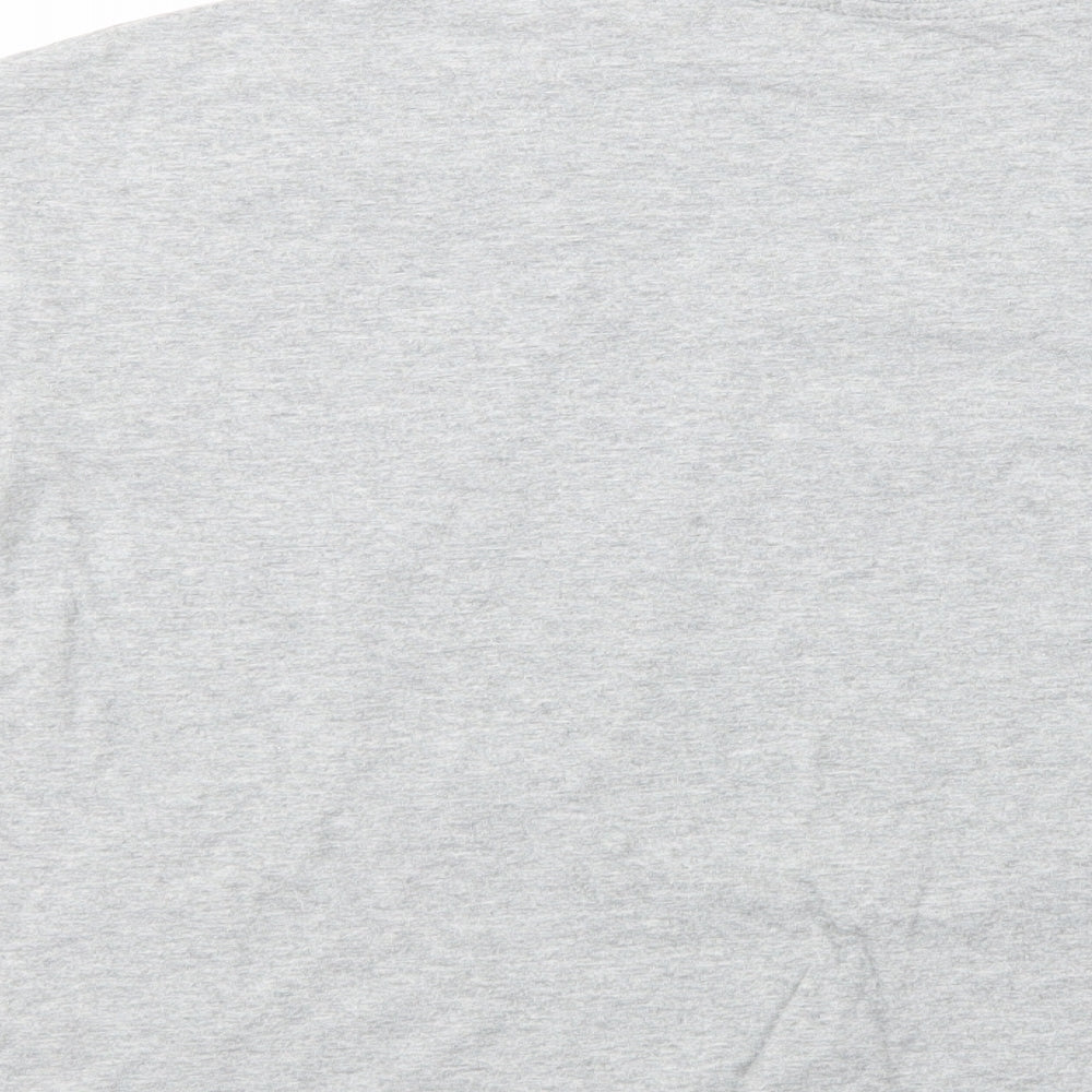 NEXT Girls Grey  Cotton Pullover T-Shirt Size 9 Years Crew Neck Pullover - Cat