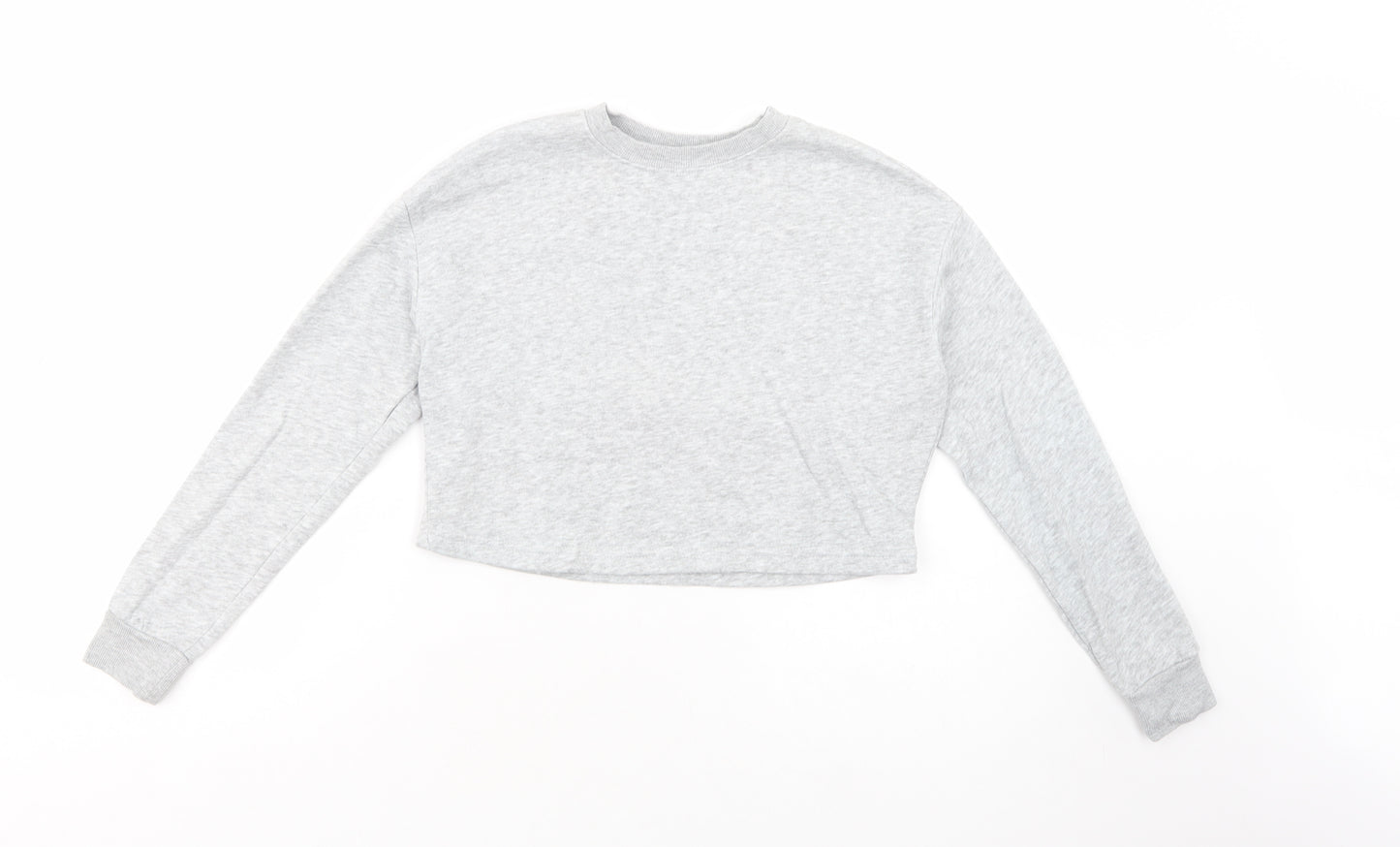 New Look Girls Grey  Cotton Pullover Sweatshirt Size 9 Years  Pullover