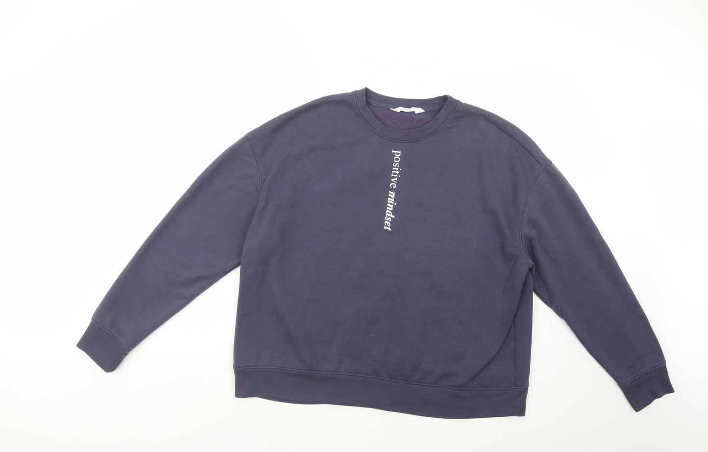 Primark Womens Blue  Cotton Pullover Sweatshirt Size 16  Pullover - Positive Mindset