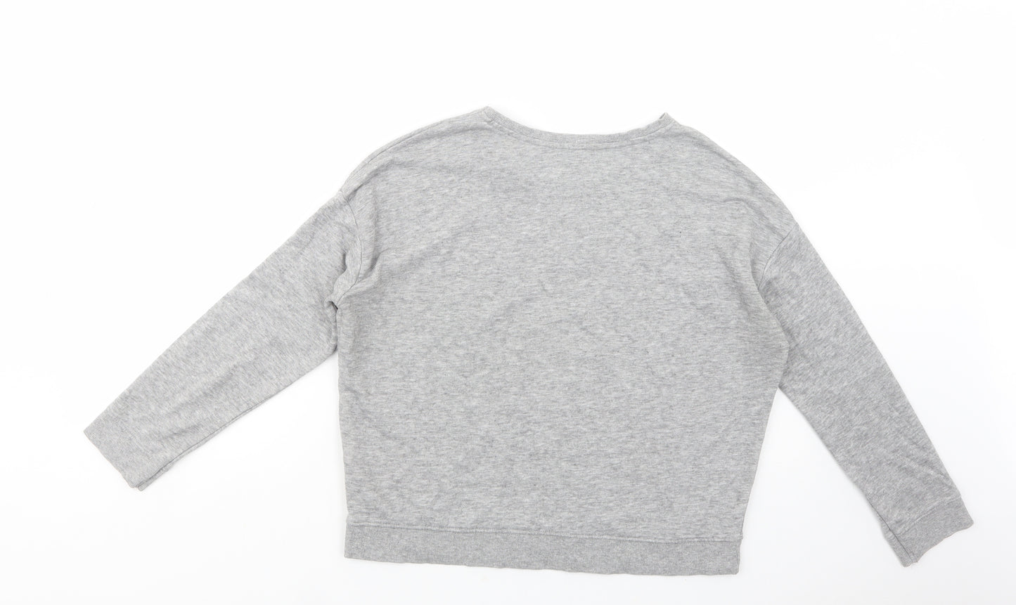 New Look Womens Grey  Cotton Pullover Sweatshirt Size 12  Pullover