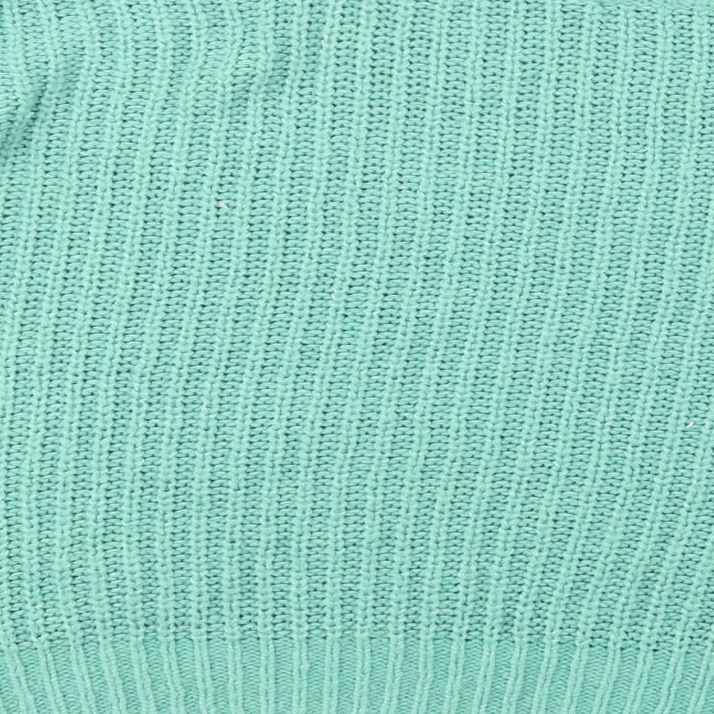 George Womens Green Boat Neck  Acrylic Pullover Jumper Size XL