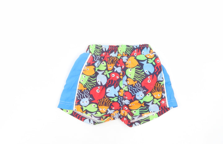 Mothercare Baby Multicoloured Geometric Nylon Cropped Trousers Size 3-6 Months   - Fish Print