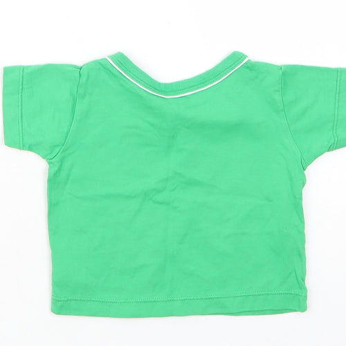 Mothercare Baby Green  Cotton Pullover T-Shirt Size 0-3 Months Crew Neck Pullover