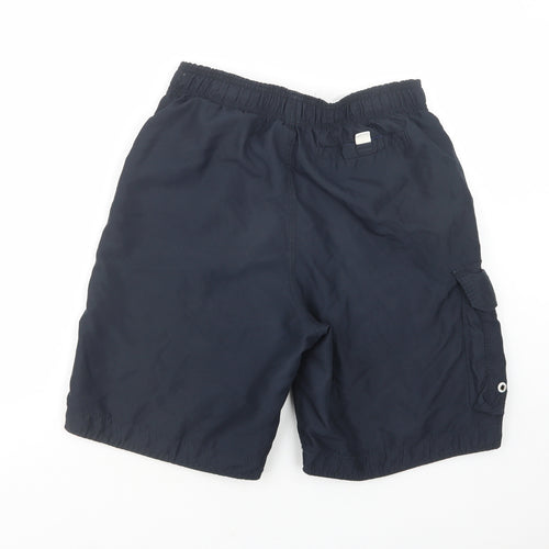 Abercrombie & Fitch Mens Blue  Polyester Bermuda Shorts Size M L9 in Regular Drawstring