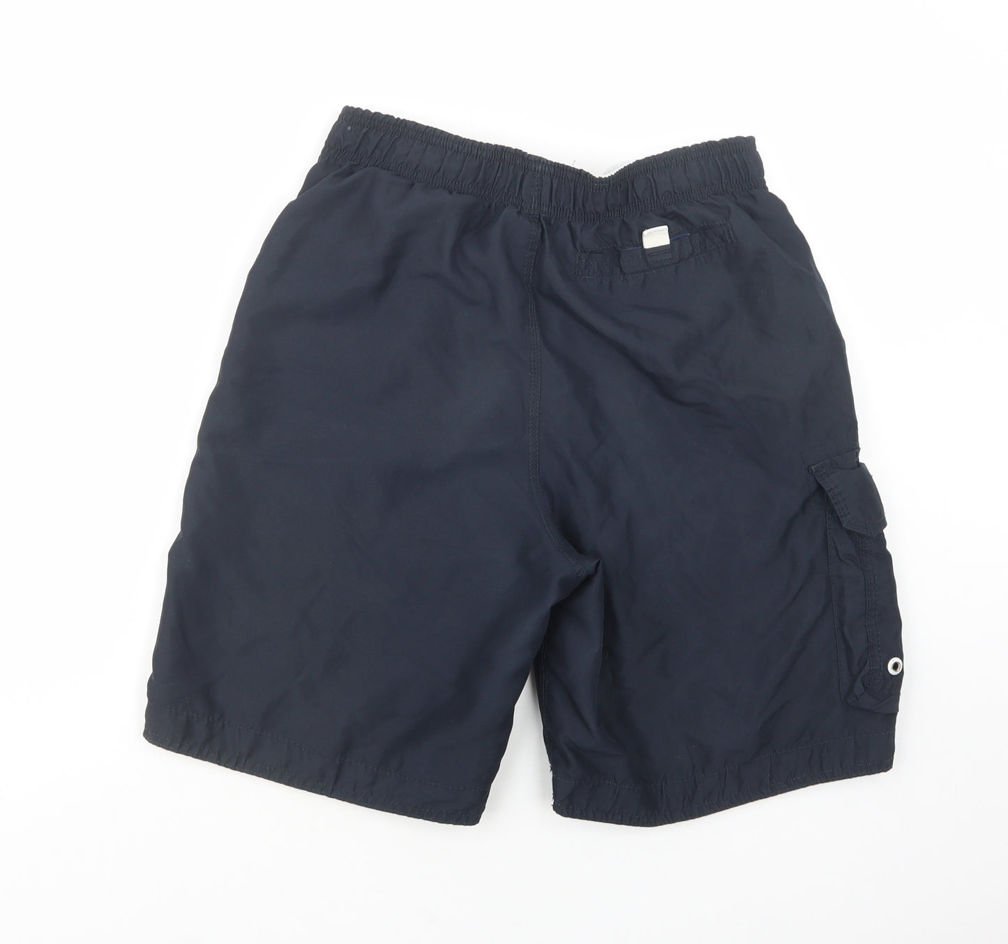 Abercrombie & Fitch Mens Blue  Polyester Bermuda Shorts Size M L9 in Regular Drawstring