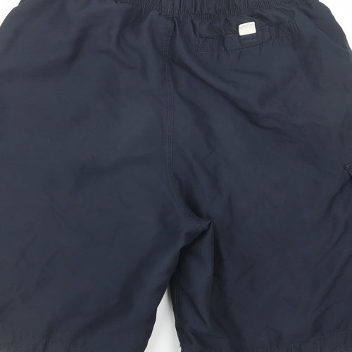 Abercrombie & Fitch Mens Blue  Polyester Bermuda Shorts Size M L9 in Regular Drawstring