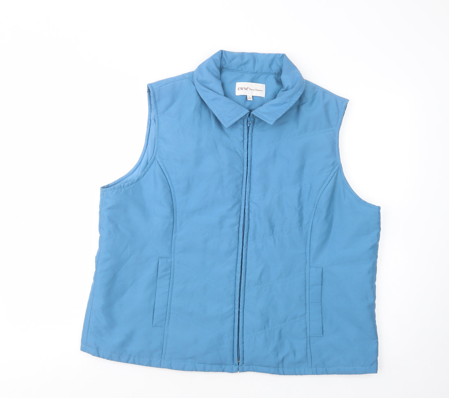 EWM Womens Blue   Gilet Waistcoat Size 18  Zip
