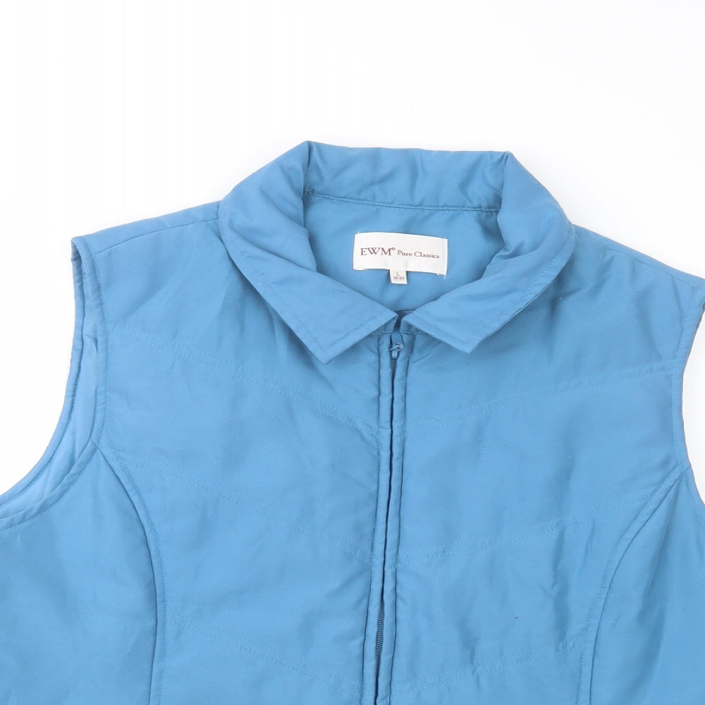 EWM Womens Blue   Gilet Waistcoat Size 18  Zip