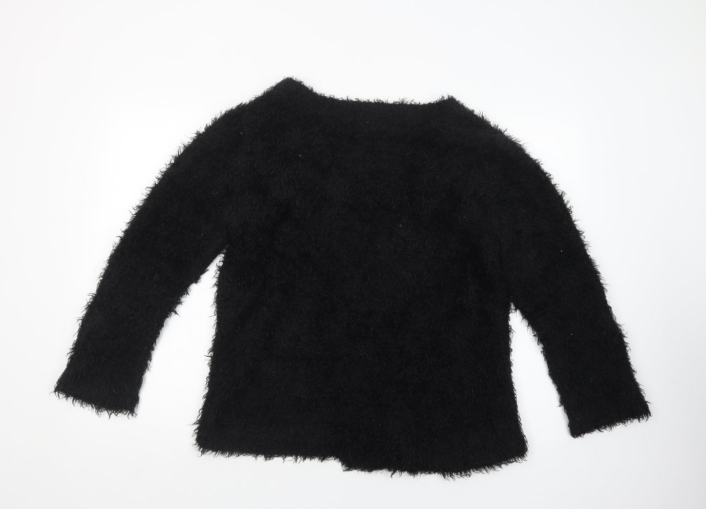 Atmosphere Womens Black V-Neck  Polyester Cardigan Jumper Size 12