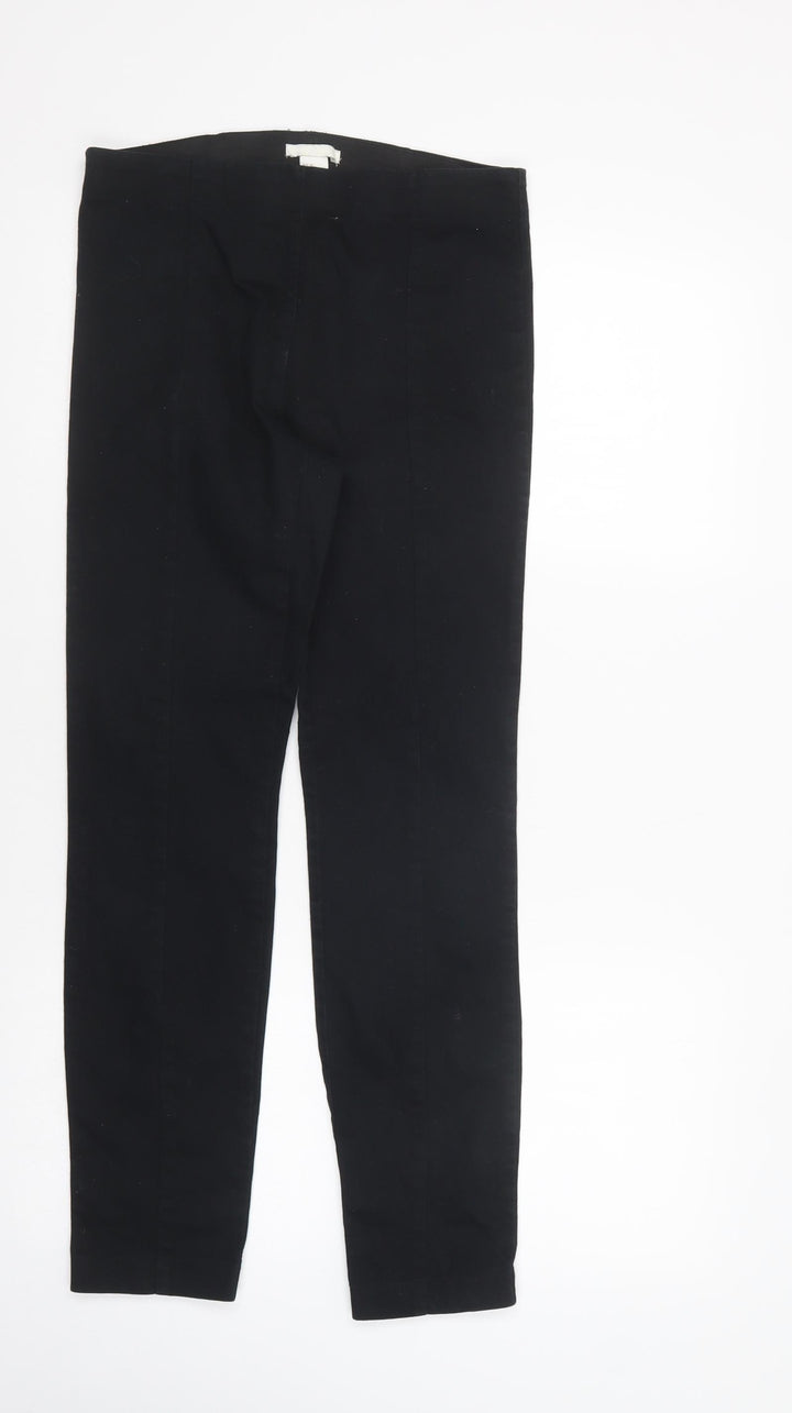 H&M Womens Black  Cotton Jegging Trousers Size 10 L29 in Regular