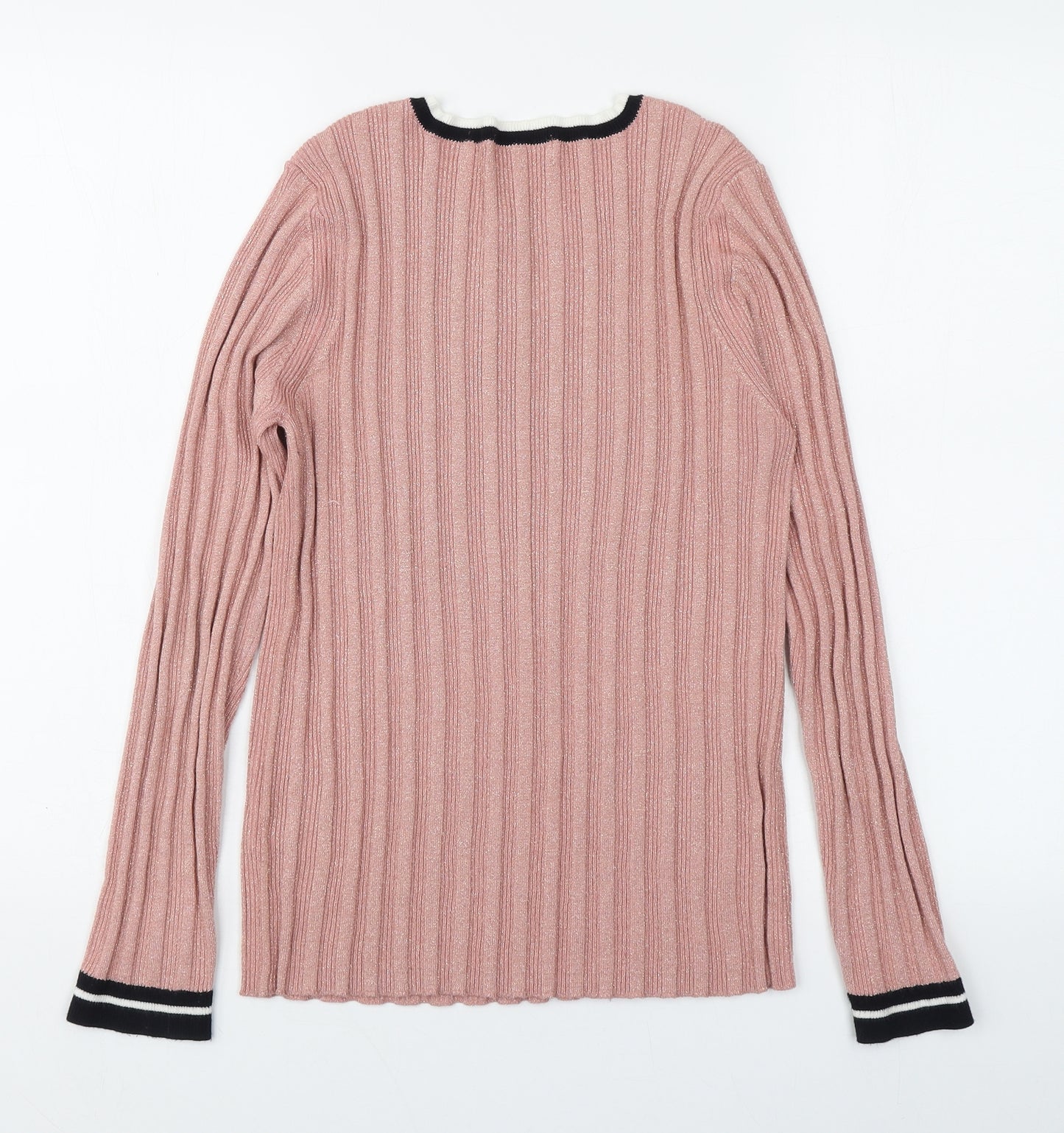 TU Womens Pink Round Neck  Viscose Pullover Jumper Size 16