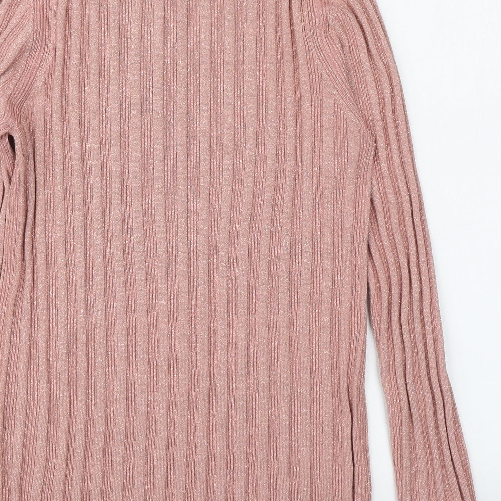 TU Womens Pink Round Neck  Viscose Pullover Jumper Size 16