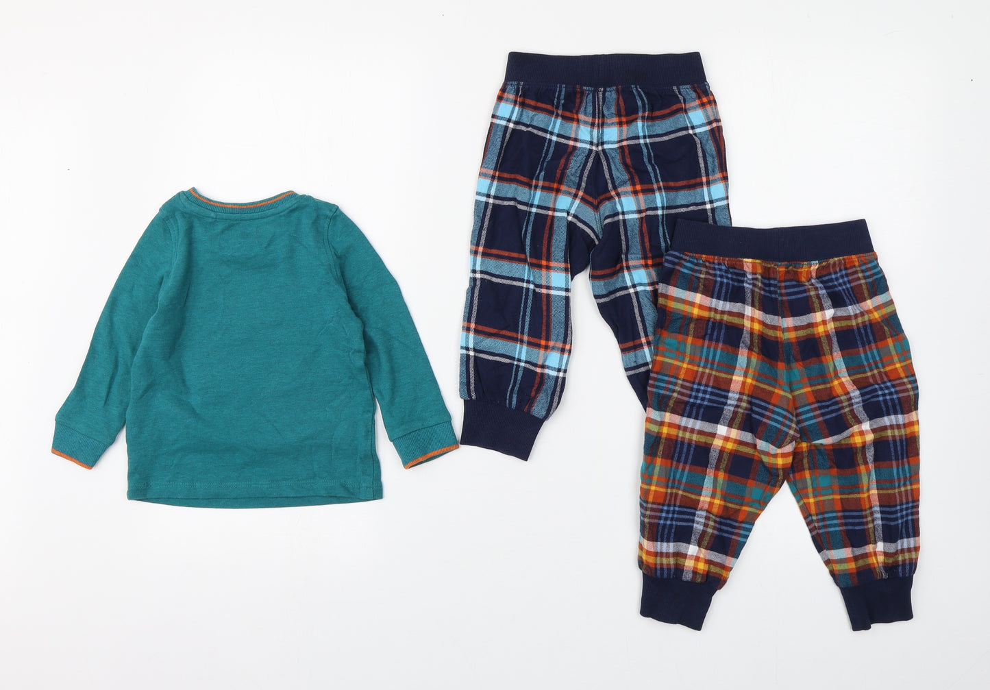 NEXT Baby Multicoloured Plaid Cotton  Pyjama Set Size 12-18 Months  Pullover