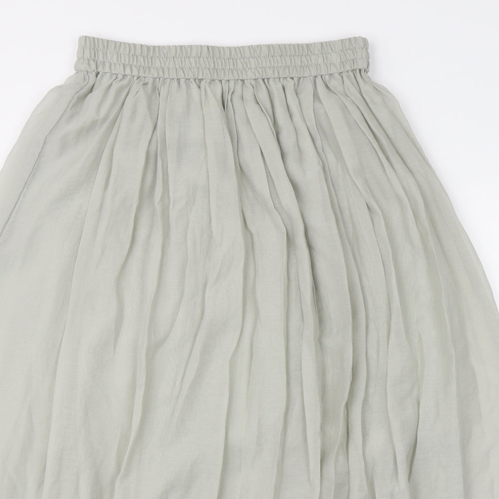 H&M Womens Grey  Lyocell Peasant Skirt Size S