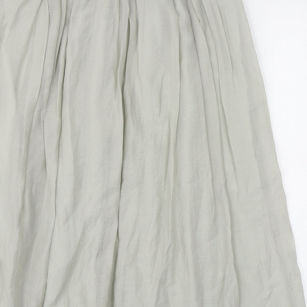 H&M Womens Grey  Lyocell Peasant Skirt Size S