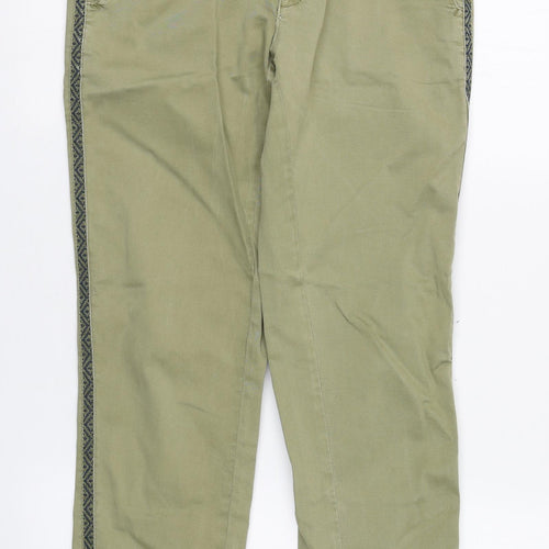 Anthropologie Mens Green  Cotton Chino Trousers Size 25 in L28 in Regular Zip