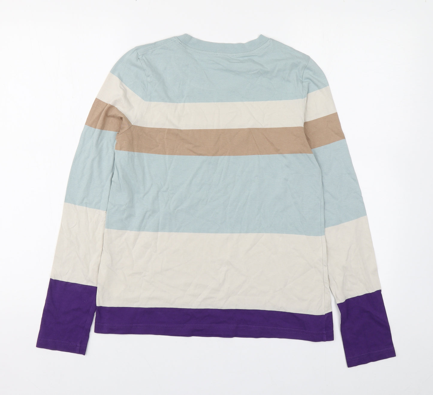 COS Womens Multicoloured Striped Cotton Basic T-Shirt Size XS Round Neck