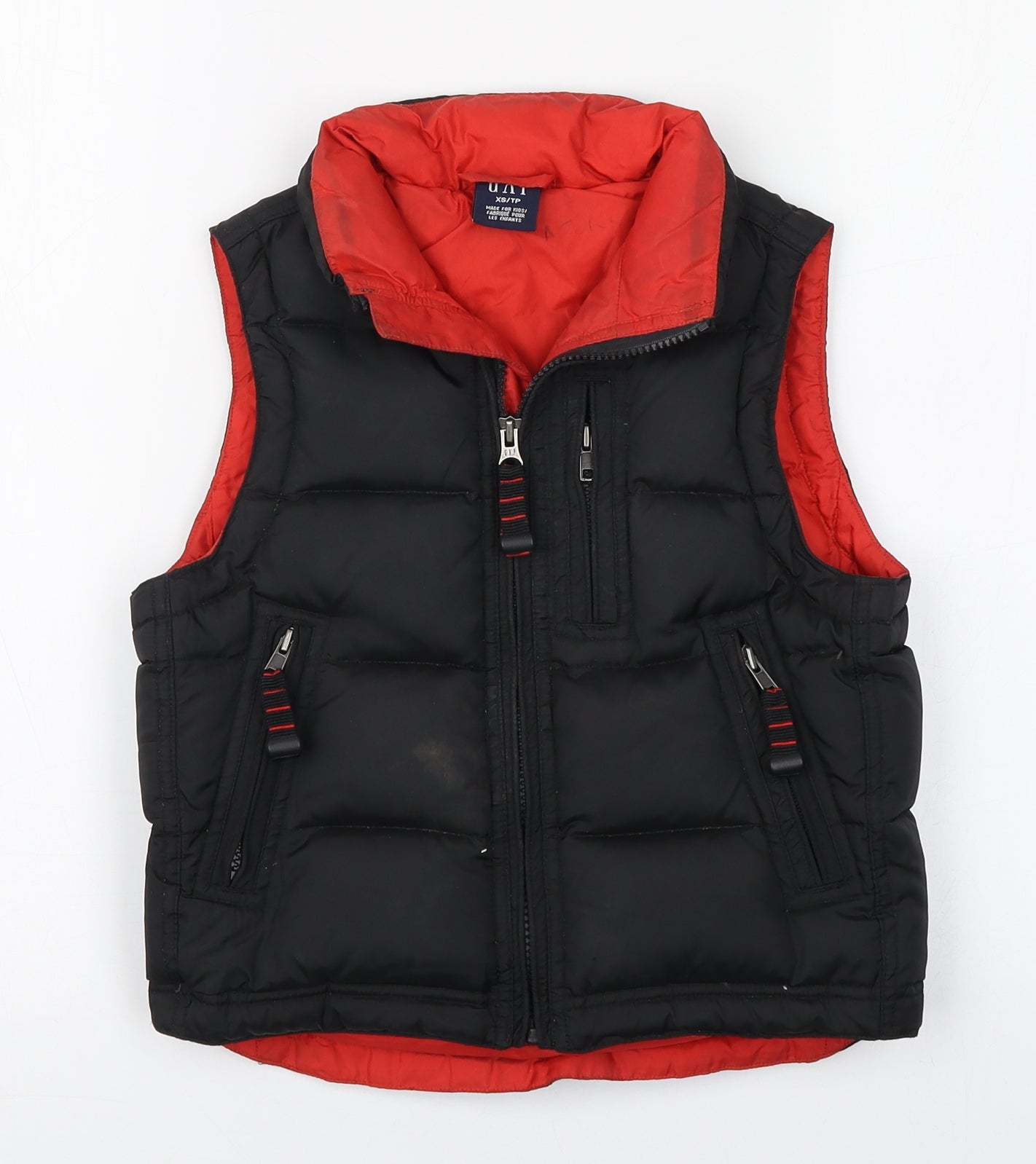 Gap Boys Black   Gilet Coat Size 3-4 Years  Zip