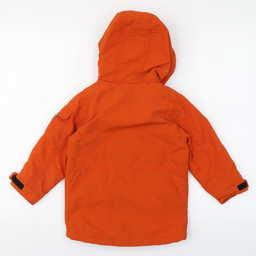 NEXT Boys Orange   Windbreaker Coat Size 2-3 Years  Zip