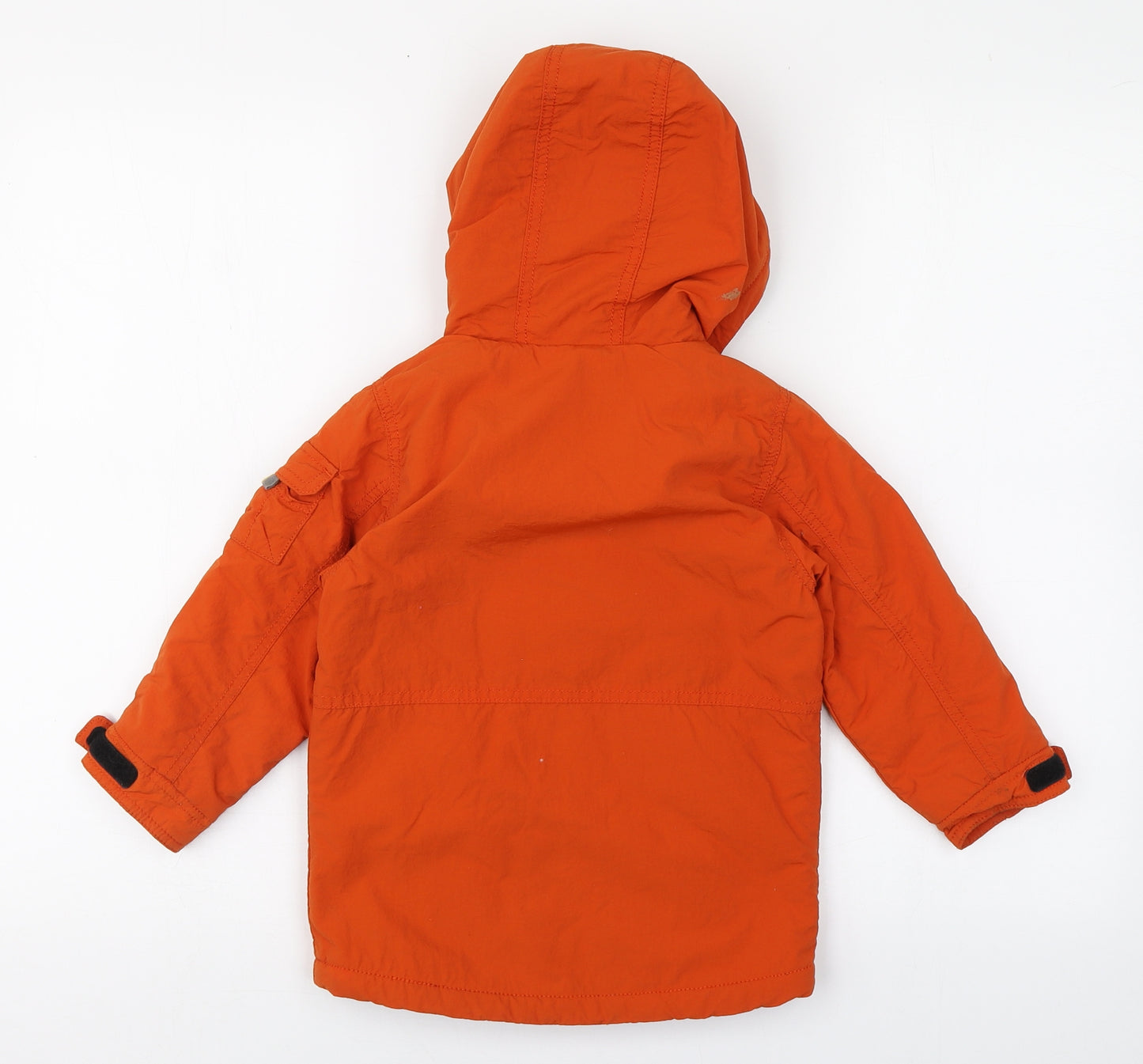 NEXT Boys Orange   Windbreaker Coat Size 2-3 Years  Zip
