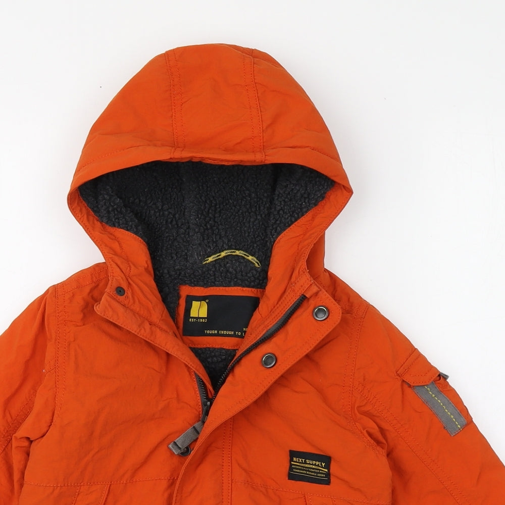 NEXT Boys Orange   Windbreaker Coat Size 2-3 Years  Zip