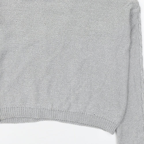 Primark Womens Grey Round Neck  Cotton Pullover Jumper Size S