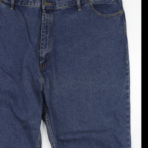 Rockford Mens Blue  Cotton Straight Jeans Size 56 in L30 in Regular Zip