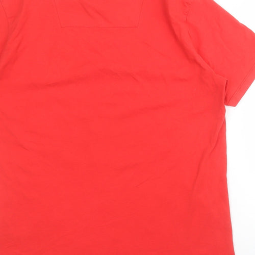 Matalan Mens Red  Cotton  T-Shirt Size L Crew Neck  - Christmas