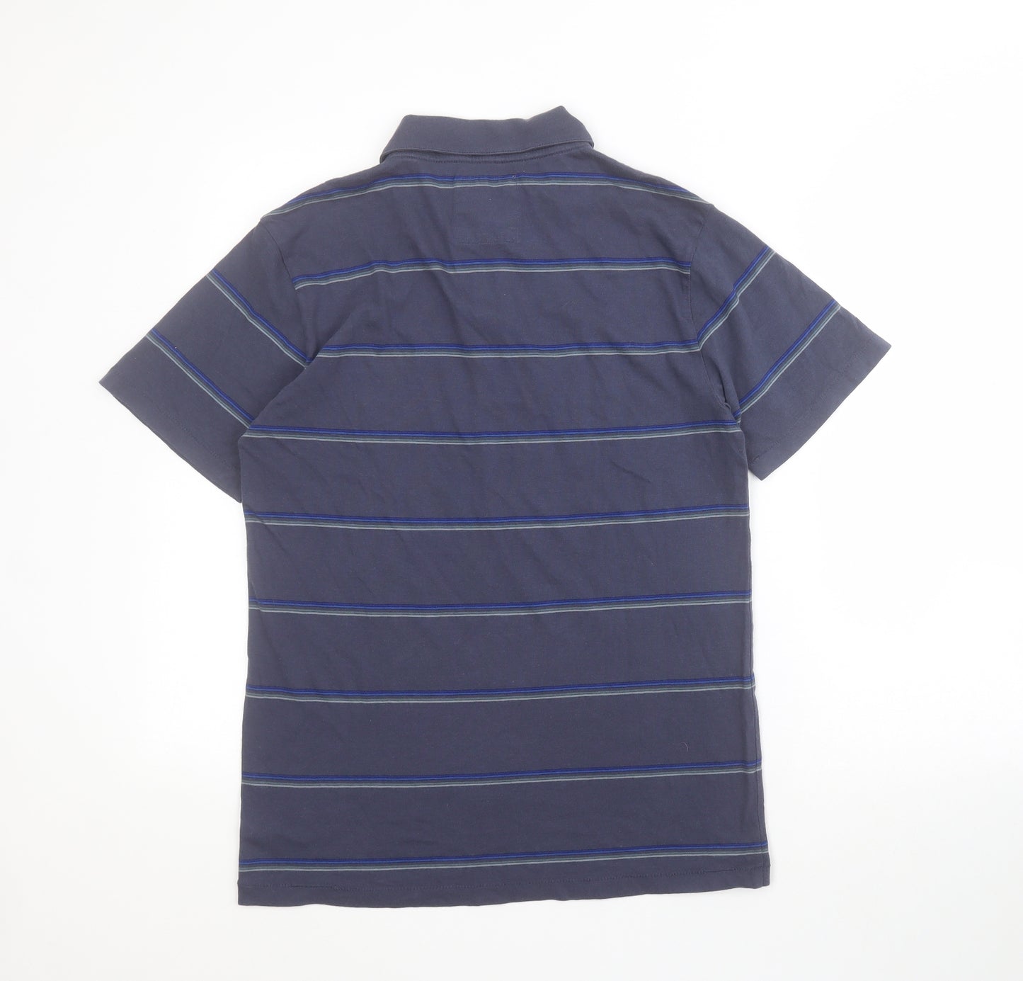 Gap Mens Blue Striped 100% Cotton  Polo Size XS Collared Button