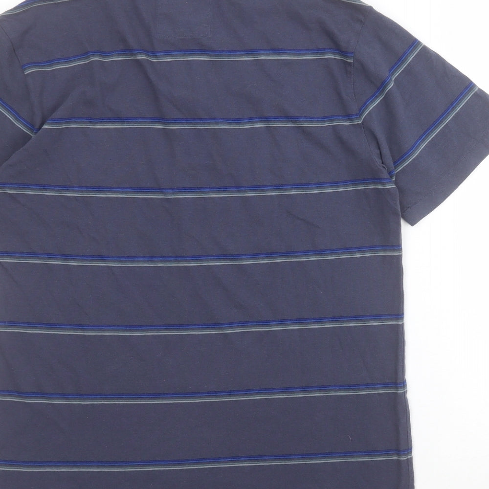 Gap Mens Blue Striped 100% Cotton  Polo Size XS Collared Button