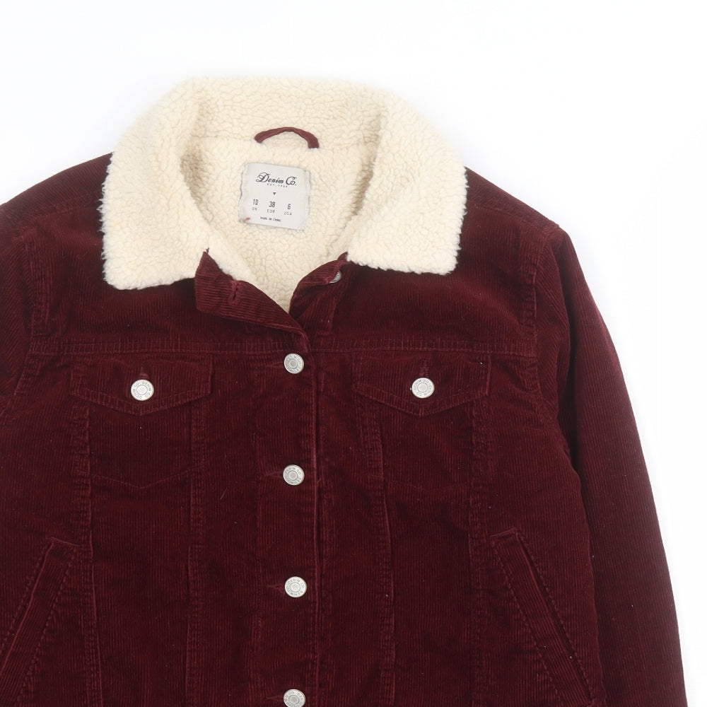 Primark Womens Red   Jacket Coat Size 10  Button