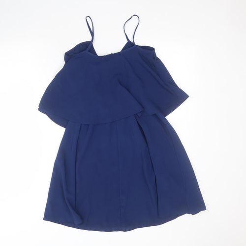Primark Womens Blue  Polyester Mini  Size 6  V-Neck Pullover